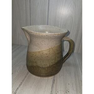 John Graves Hand Thrown Pottery Large Pitcher 7" Signed Studio Art Stoneware